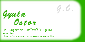 gyula ostor business card